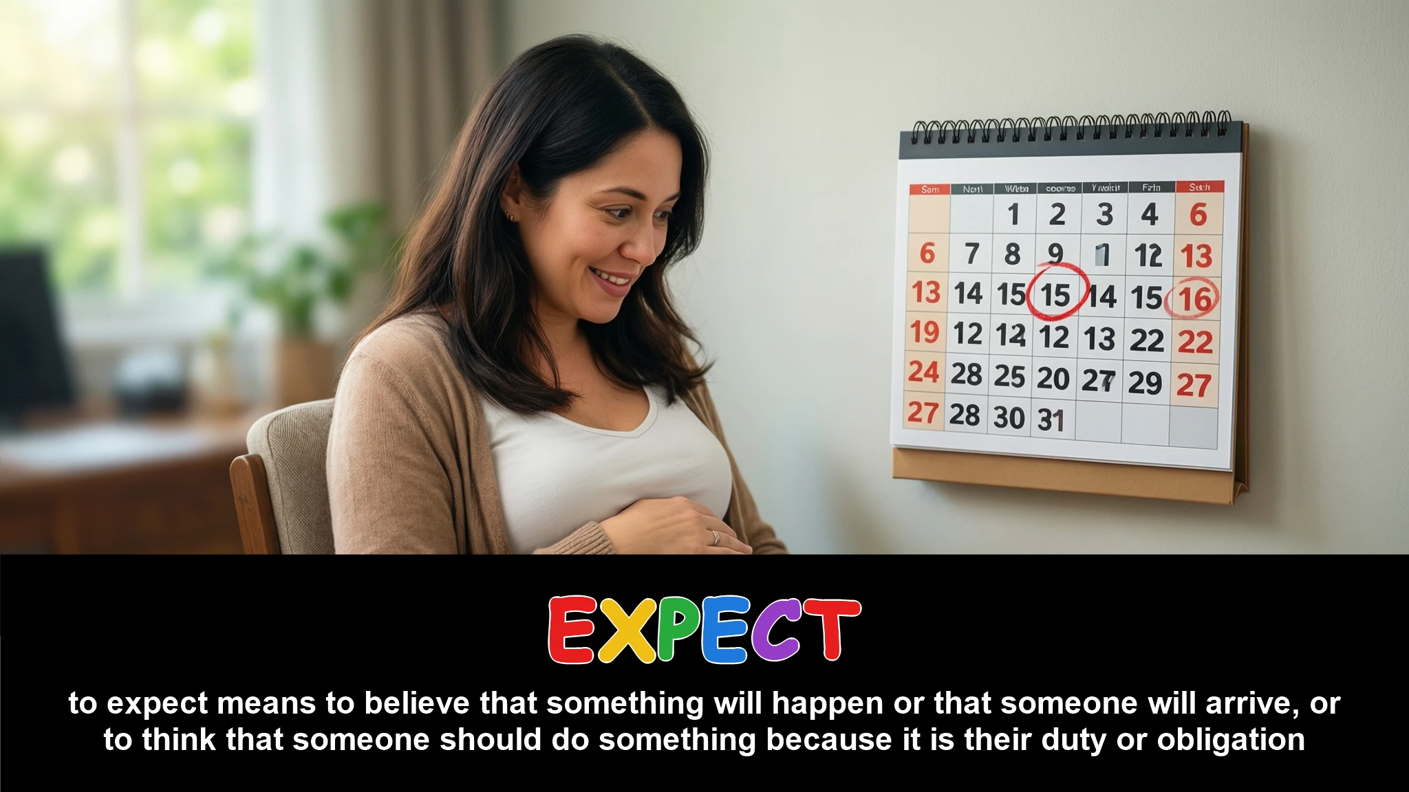 English Illustration for expect